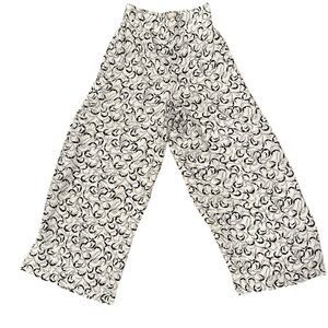 Aritzia Wilfred Black White Floral Pajama Bottoms Wide-Leg Design new no tags